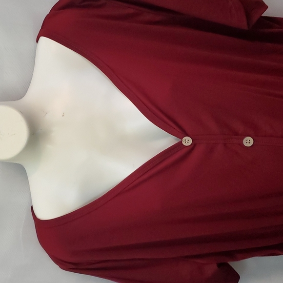 Shein Plus V Neck Button Front Dress - Picture 4 of 7